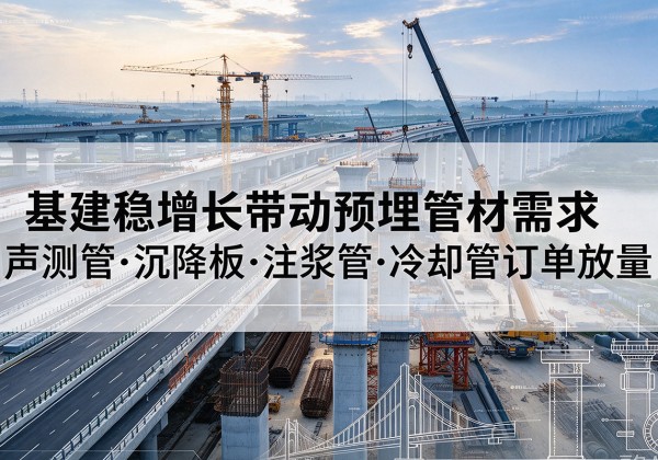 王益基建稳增长带动预埋监测管材需求，声测管、沉降板、注浆管订单持续放量